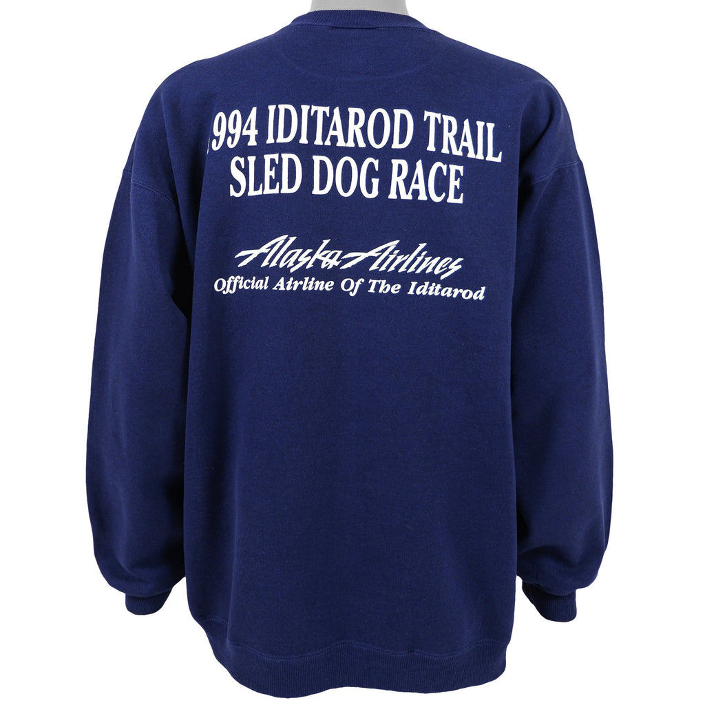 Vintage (Hanes) - Athletes Foot / Iditarod Trail Sled Dog Race Alaska Sweatshirt 1994 Large