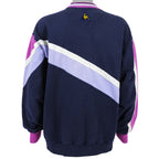 Le Coq Sportif - Blue & Purple Crew Neck Sweatshirt 1990s Medium Vintage Retro