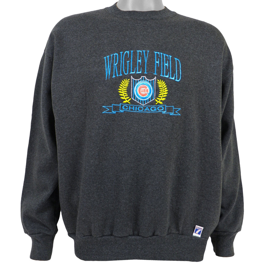MLB (Logo 7) - Chicago Cubs - Wrigley Field Sweatshirt 1990s Large Vintage Retro Baseball