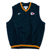 Reebok - Black​ Kansas City Chiefs Pullover Vest Large Vintage Retro NFL Football 