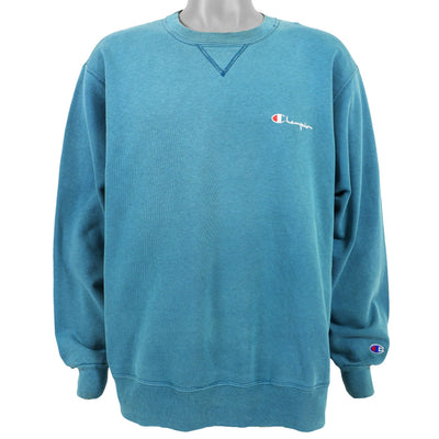 Champion - Blue Classic Crew Neck Sweatshirt 1990s X-Large