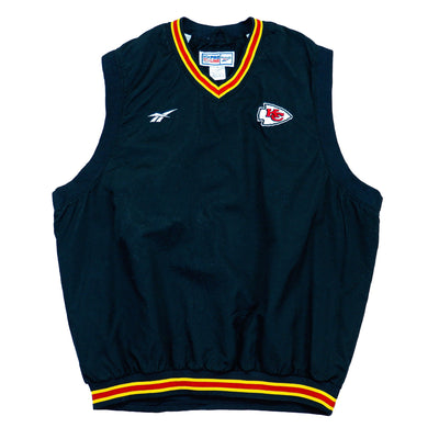 Reebok - Black Kansas City Chiefs Pullover Vest 1990s Large