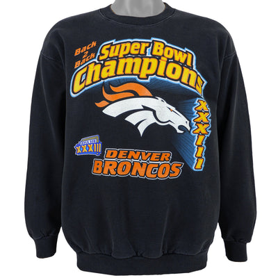 NFL (Gildan) - Denver Broncos, Super Bowl XXXIII Champions Sweatshirt 1999 Large