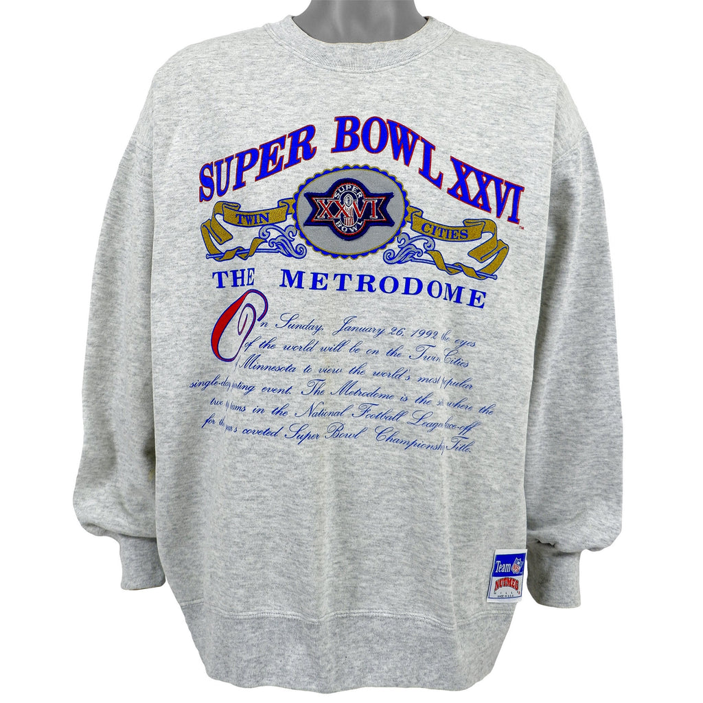 NFL (Nutmeg) - Super Bowl XXVI - Twin Cities Sweatshirt 1992 Large Vintage Retro Football