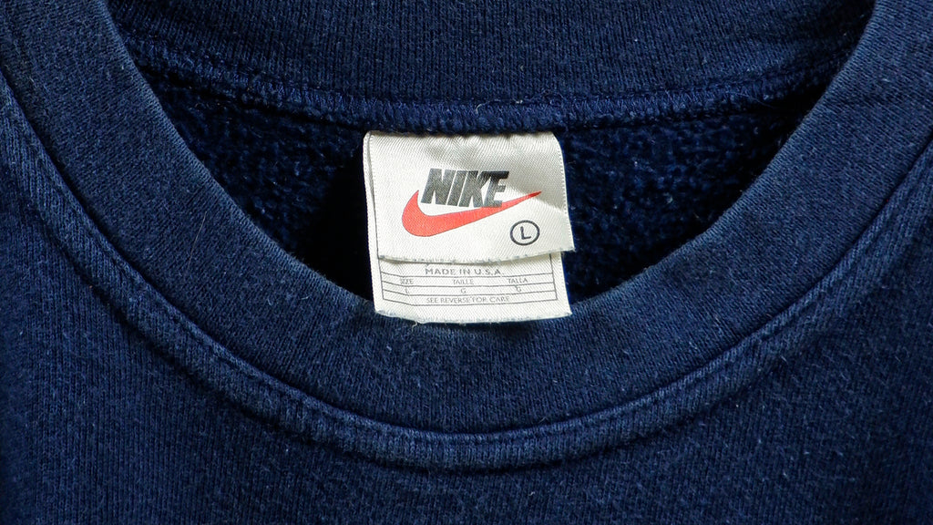 Nike - Blue Classic Crew Neck Sweatshirt 1990s Large Vintage Retro