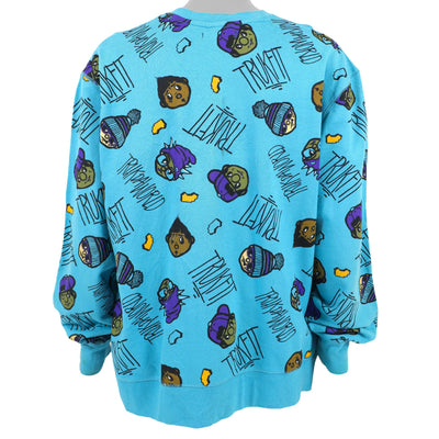 Vintage (TRUKFIT) - Blue Truk Life, Truk Da Word Printed Crew Neck Sweatshirt 2012 Large