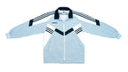 Adidas - Grey & Black Spell-Out Track Jacket 1990s Small Vintage Retro 