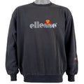 Ellesse - Dark Grey Spell-Out Sweatshirt 1990s Medium Vintage Retro