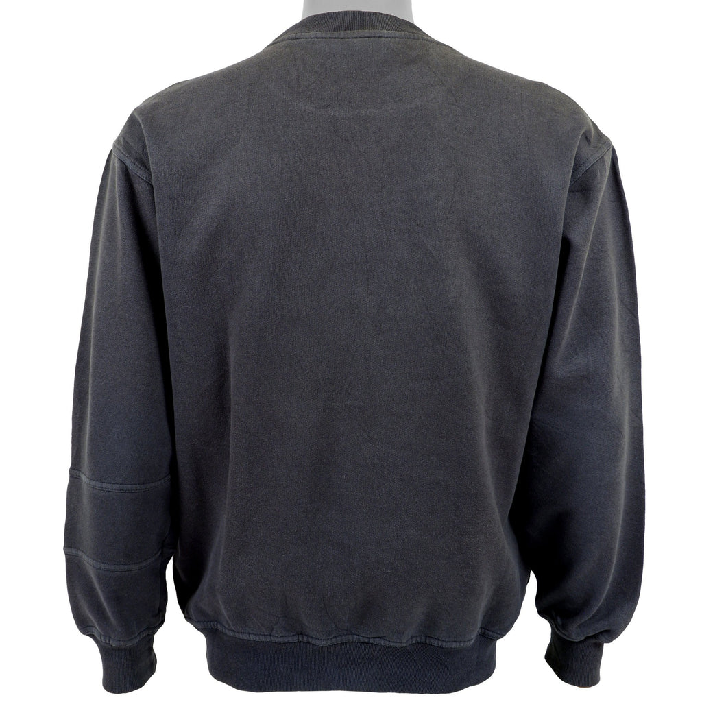 Ellesse - Dark Grey Spell-Out Sweatshirt 1990s Medium Vintage Retro