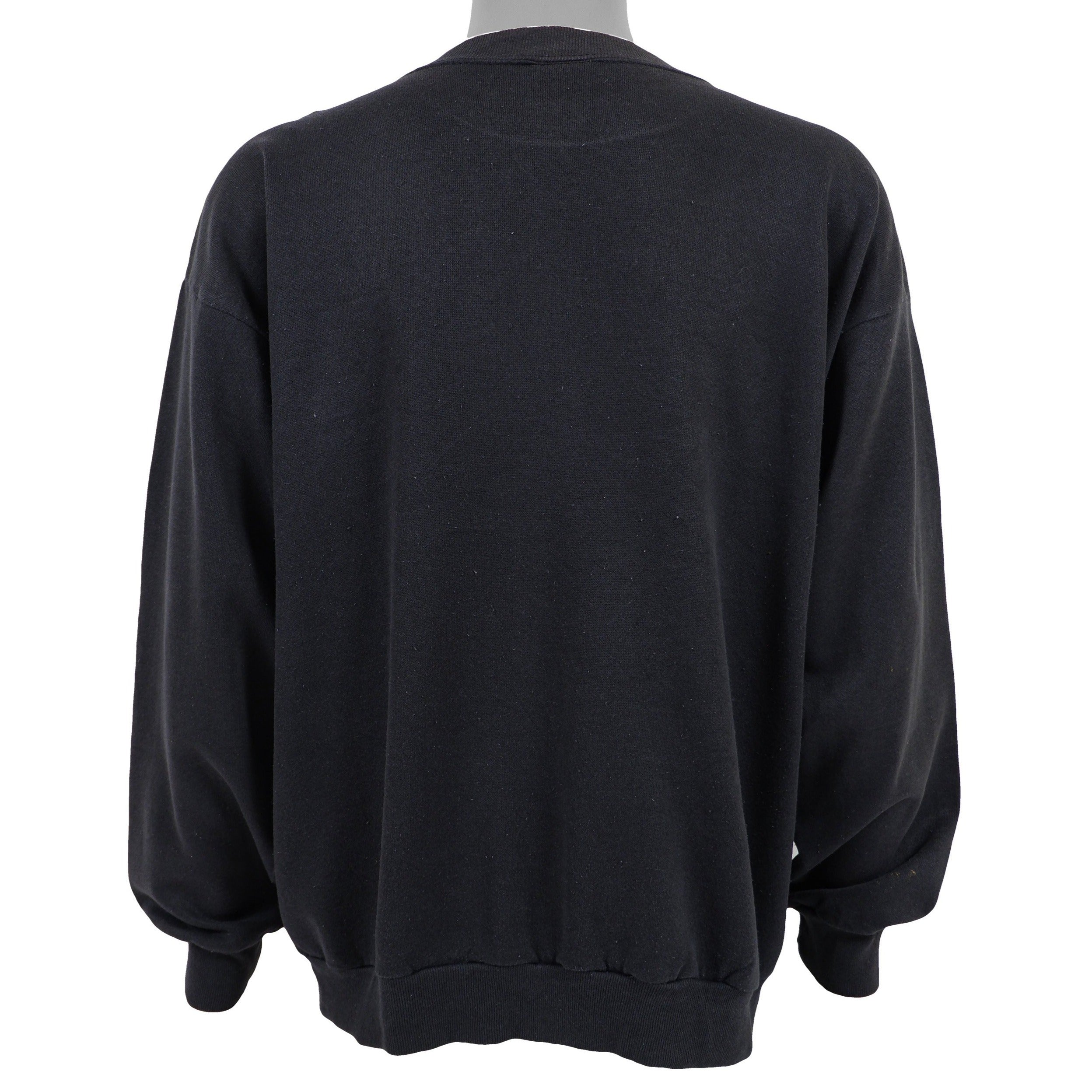 Vintage - Black Grizzly Bear Crew Neck Sweatshirt 1990s Large Vintage Retro