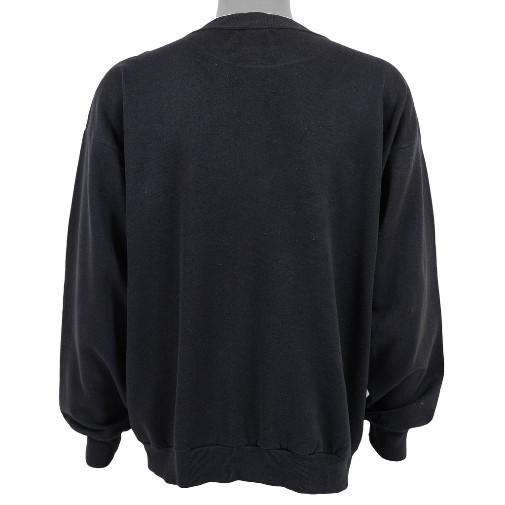 Vintage - Black Grizzly Bear Crew Neck Sweatshirt 1990s Large Vintage Retro