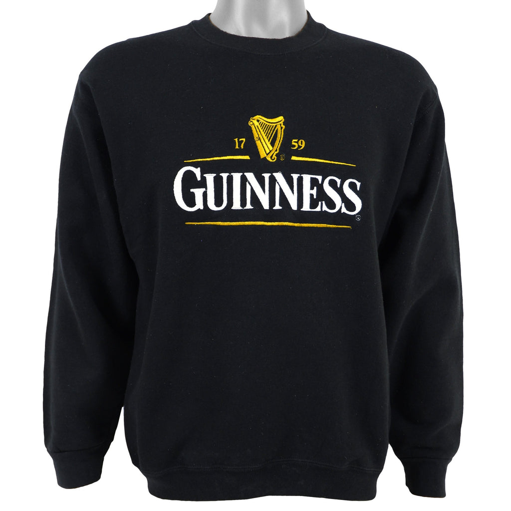 Vintage - Black Guinness Sweatshirt 1990s Medium Vintage Retro