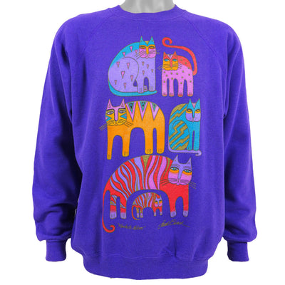 Vintage - Laurel Burch Fantastic Felines Art Project Sweatshirt Medium