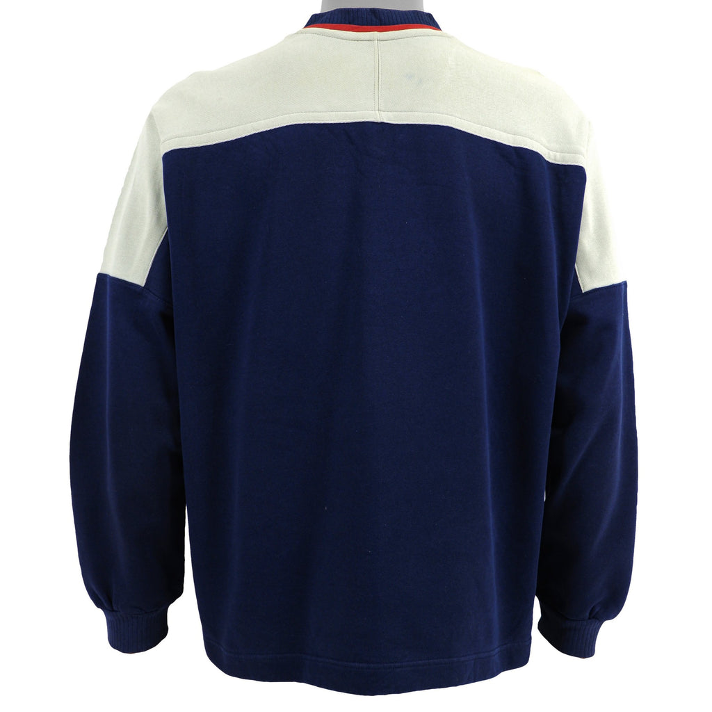 Nike - Blue Big Logo Sweatshirt 1990s Large Vintage Retro