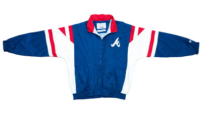 Starter - Atlanta Braves Spell-Out Windbreaker 1990s Medium
