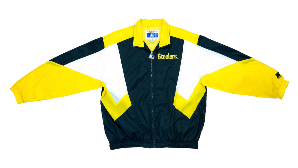 Starter - Pittsburgh Steelers Windbreaker 1990s Medium Vintage NFL Football
