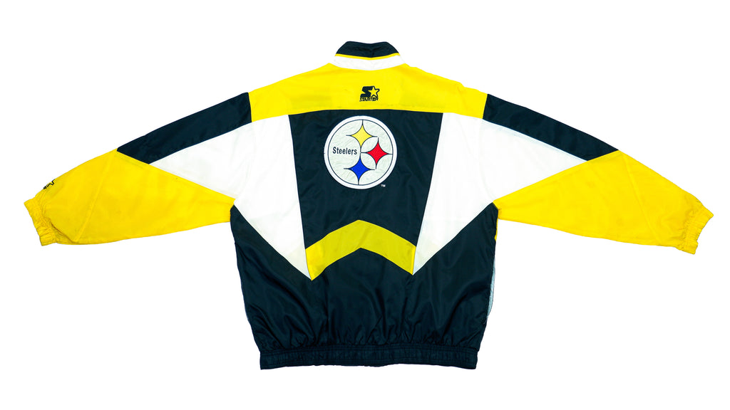 Starter - Pittsburgh Steelers Windbreaker 1990s Medium Vintage NFL Football