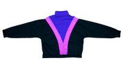 Reebok - Black with Pink & Blue Windbreaker 1980s Medium Vintage Retro