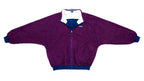 Adidas - Blue & Violet Reversible Fleece Windbreaker 1990s Large Vintage Retro