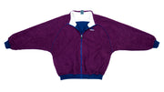 Adidas - Blue & Violet Reversible Fleece Windbreaker 1990s Large Vintage Retro