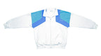 Adidas - White & Blue Track Jacket 1990s Medium Vintage Retro