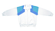 Adidas - White & Blue Track Jacket 1990s Medium Vintage Retro