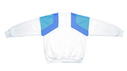 Adidas - White & Blue Track Jacket 1990s Medium Vintage Retro