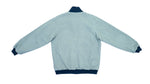 Champion - Dark Blue & Grey Reversible Fleece Windbreaker 1990s Medium Vintage Retro