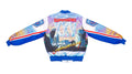 NFL (Chalk Line) -  Super Bowl Tampa Florida XXV Silver Anniversary Satin Jacket 1991 Large Vintage Retro Football