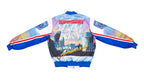 NFL (Chalk Line) -  Super Bowl Tampa Florida XXV Silver Anniversary Satin Jacket 1991 Large Vintage Retro Football