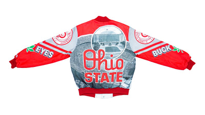 NCAA (Chalk Line) - Ohio State Buckeyes Satin Jacket 1990s Medium