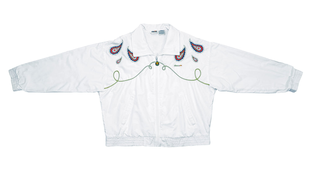 Ellesse - White Royal Bomber Jacket 1990s Large Vintage Retro