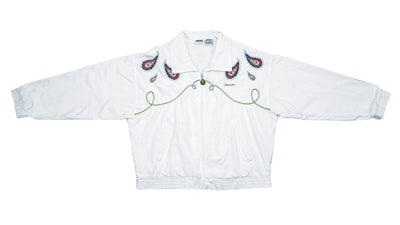 Ellesse - White Royal Bomber Jacket 1990s Large