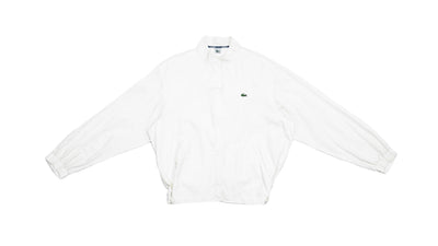 Lacoste - White Bomber Windbreaker 1990s Large