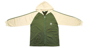 Adidas - Green & Beige Big Spell-out Track Jacket 1990s Large