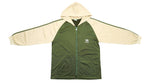 Adidas - Green & Beige Big Spell-out Track Jacket 1990s Large