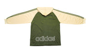 Adidas - Green & Beige Big Spell-out Track Jacket 1990s Large