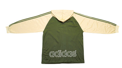 Adidas - Green & Beige Big Spell-out Track Jacket 1990s Large