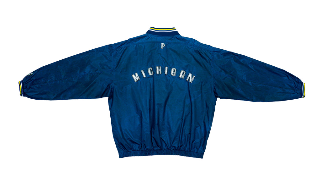 NCAA (Pro Player) - Michigan Wolverines 1/2 Zip Pullover 1990s Large NCAA Football College Vintage Retro