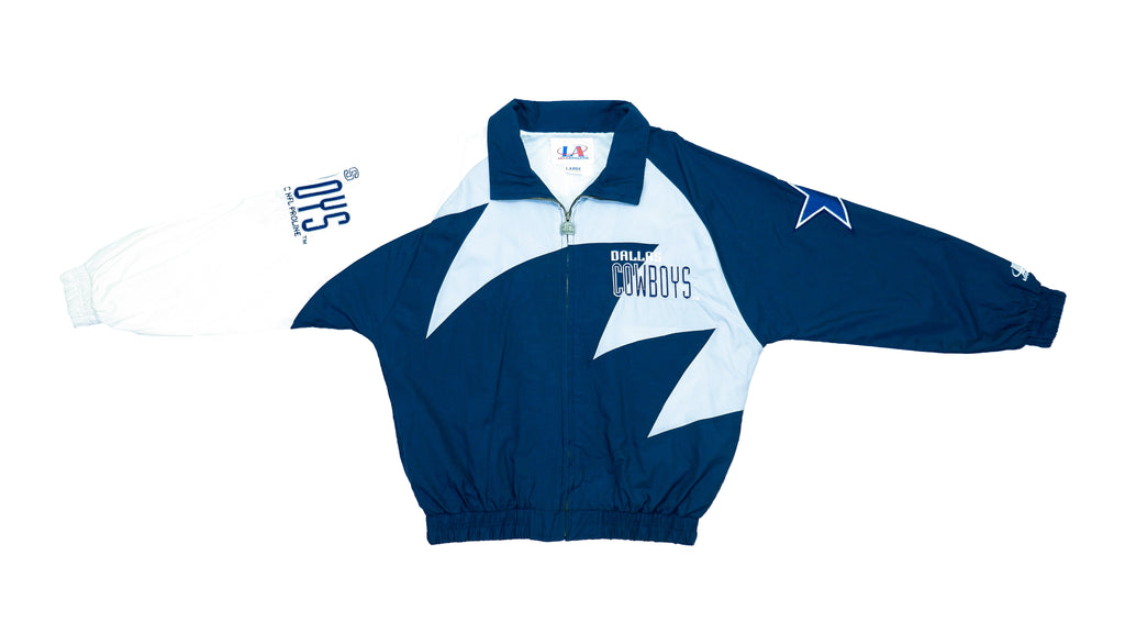 NFL (Logo 7) - Dallas Cowboys Windbreaker 1990s Large NFL Football Vintage Retro