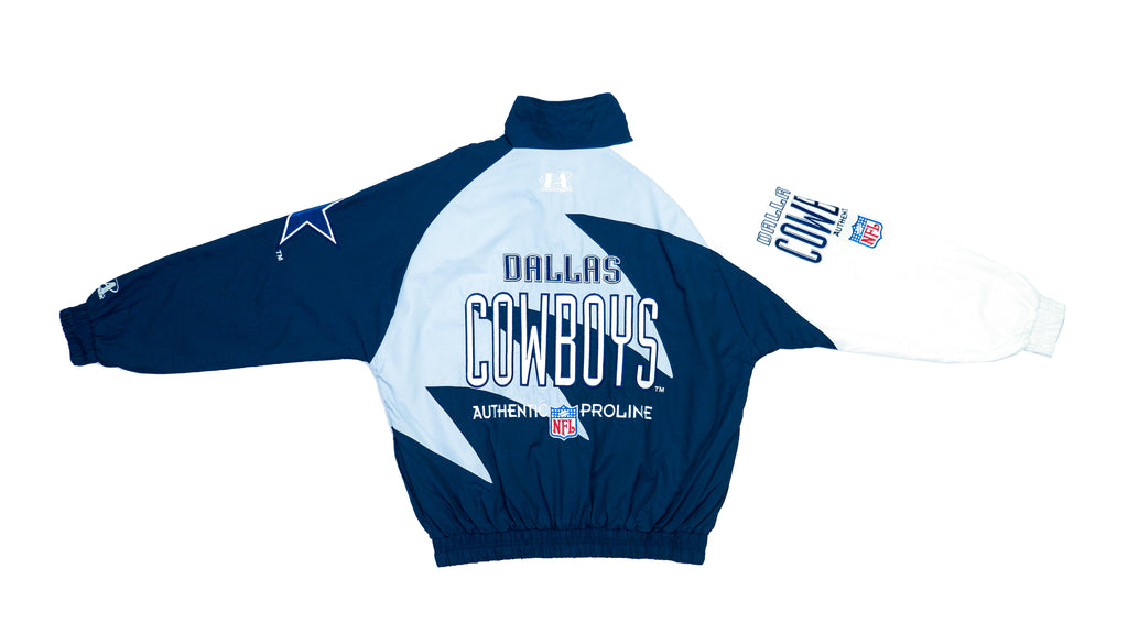 NFL (Logo 7) - Dallas Cowboys Windbreaker 1990s Large NFL Football Vintage Retro