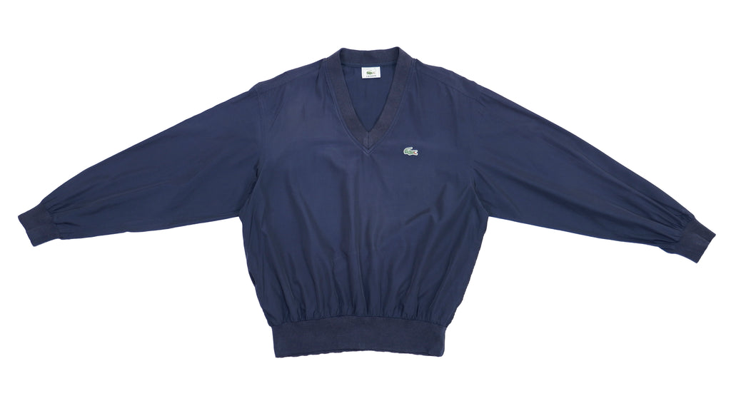 Lacoste - Black Pullover 1990s Large Vintage Retro