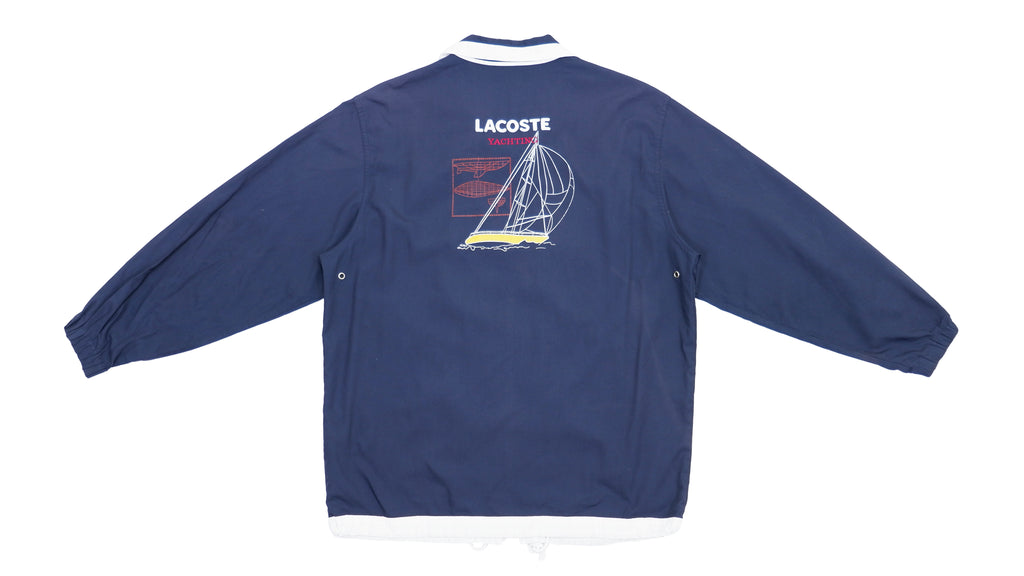 Lacoste - Black Sailing Windbreaker Jacket 1990s Medium Vintage Retro
