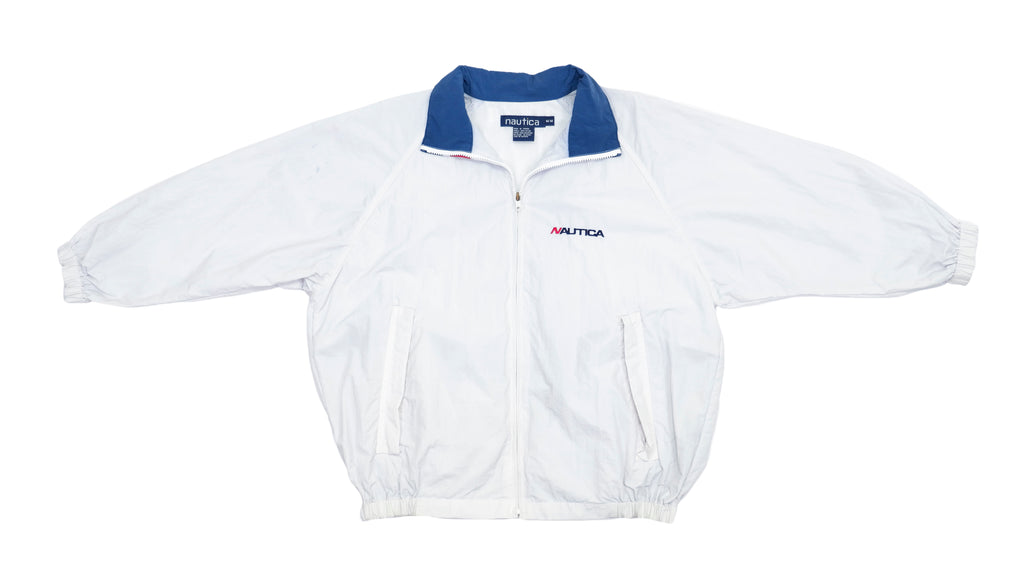 Vintage Retro Nautica - White Sailing Challenge Bomber Jacket 1990s Medium