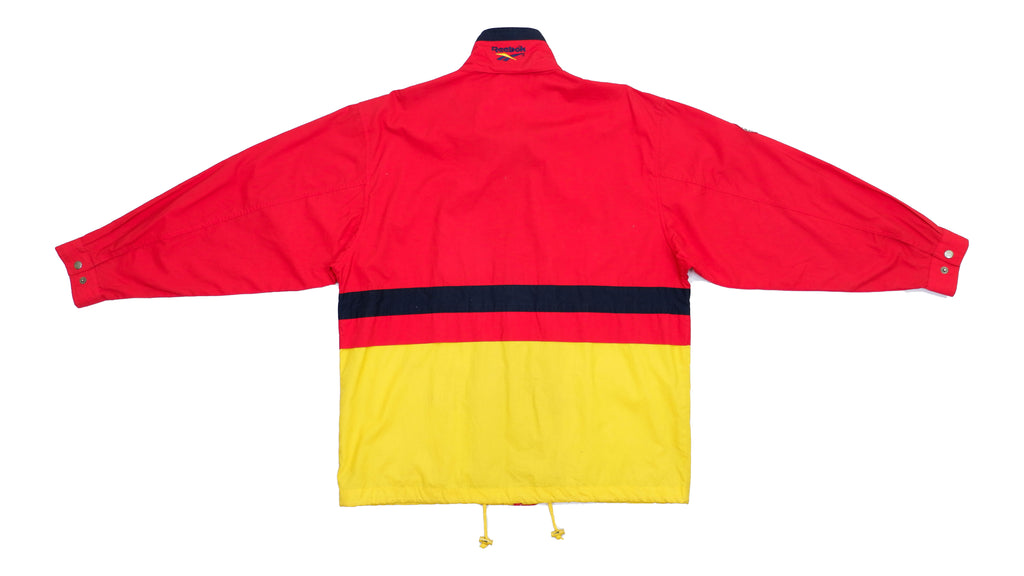 Reebok - Red & Yellow Track Jacket 1990s Large