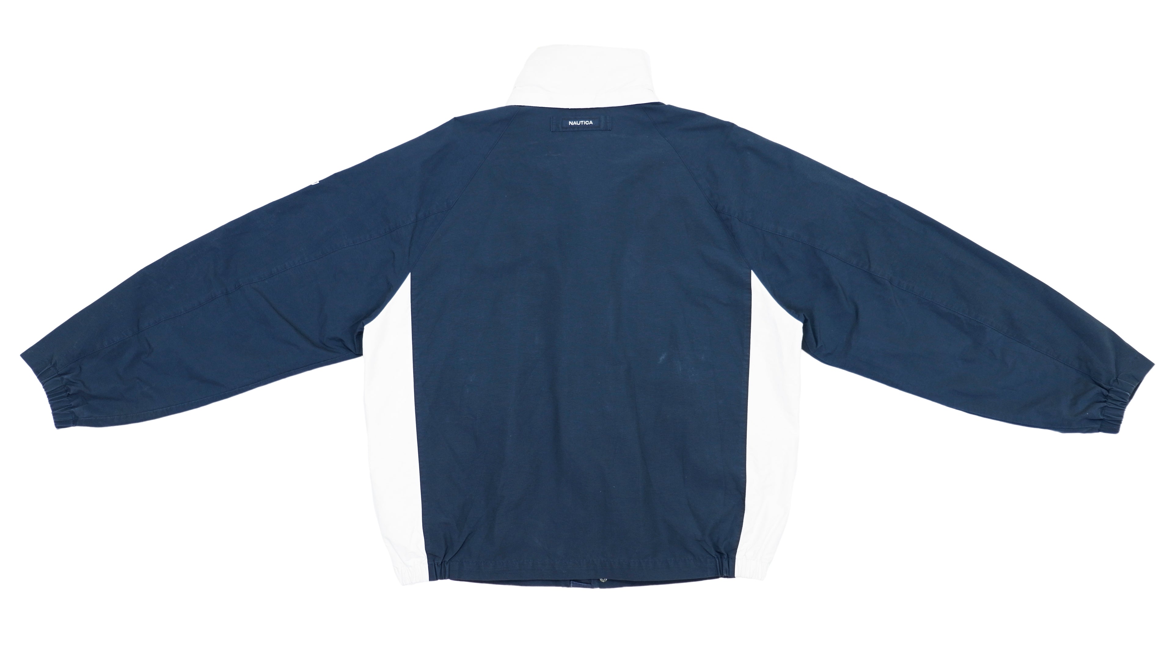 Retro Vintage Nautica - Navy Blue Classic Jacket 1990s Large