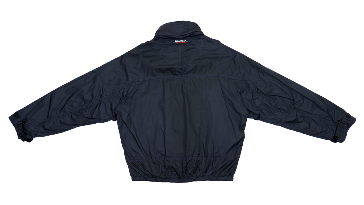 Vintage Retro Nautica - Black Competition Sailing Windbreaker 1990s Large