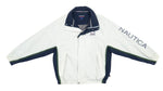 Vintage Retro Nautica - White Spellout Jacket 1990s Large