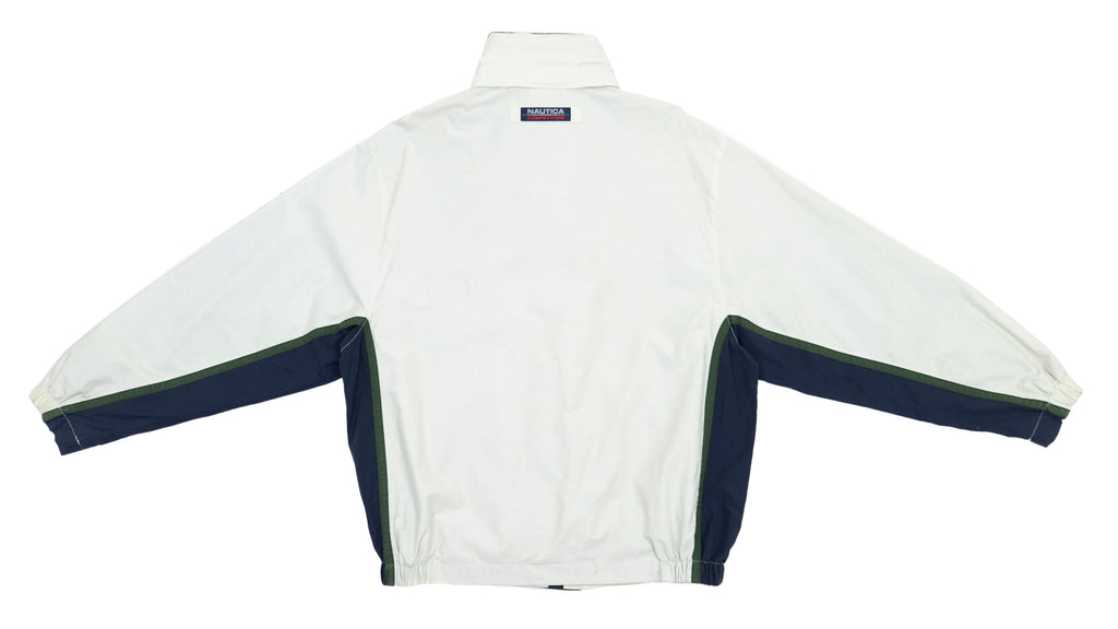 Vintage Retro Nautica - White Spellout Jacket 1990s Large
