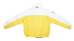 Vintage Retro Spellout Nautica - Yellow White and Blue Reversible Jacket 1990s X-Large